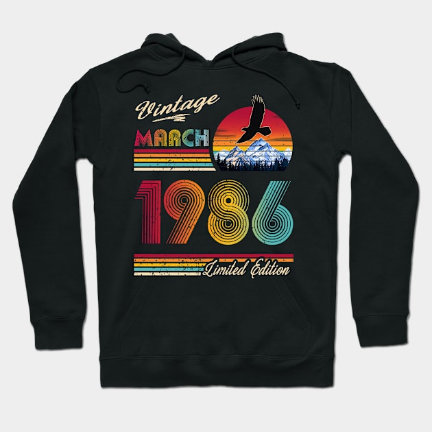 March 1986 Birthday Hoodie by Green Splash